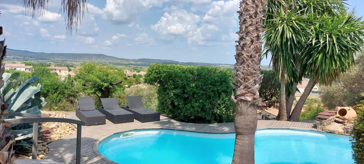 Beautiful Villa With A Stunning View Roujan Eksteriør bilde