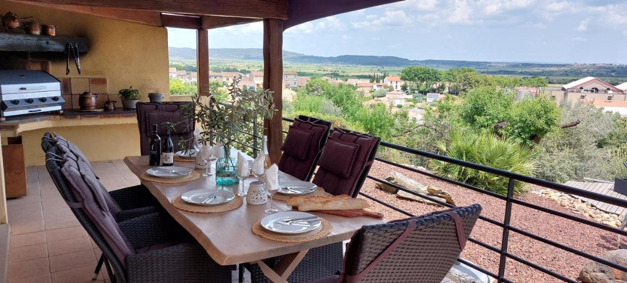 Beautiful Villa With A Stunning View Roujan Eksteriør bilde