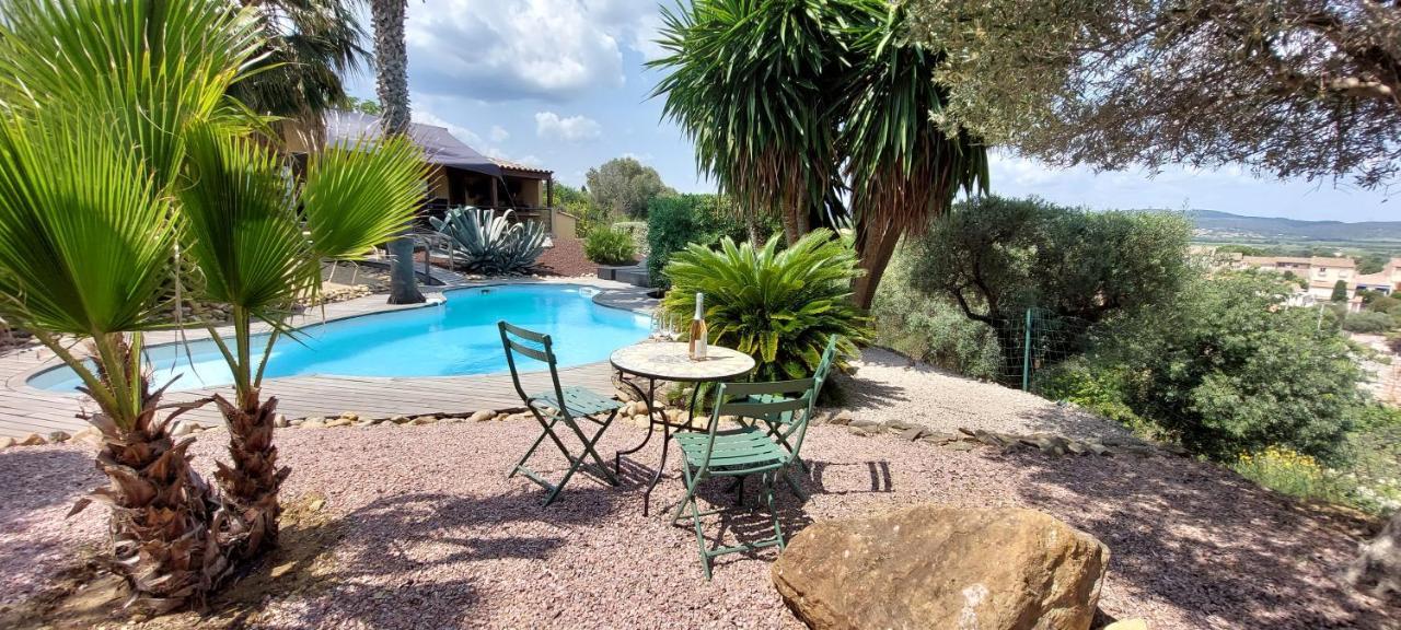 Beautiful Villa With A Stunning View Roujan Eksteriør bilde