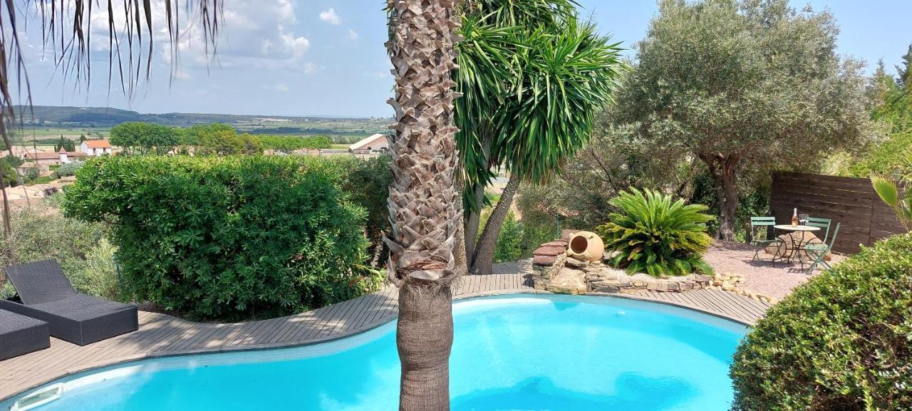 Beautiful Villa With A Stunning View Roujan Eksteriør bilde